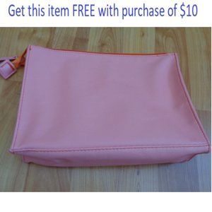 Pink faux leather makeup bag FREE w/ purchas